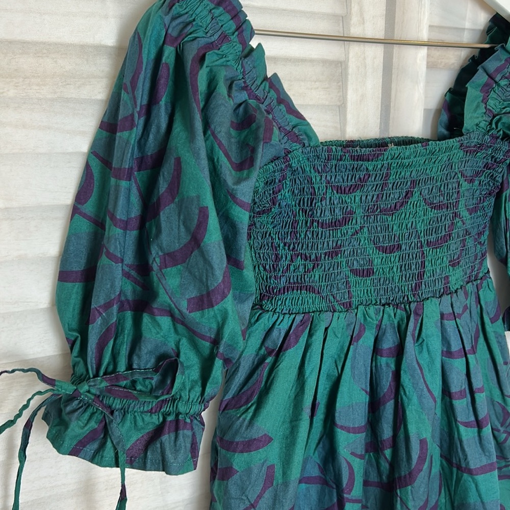 NWT Anthropologie Porridge Jina Smocked Babydoll Top.  Size XXS - Picture 5 of 11